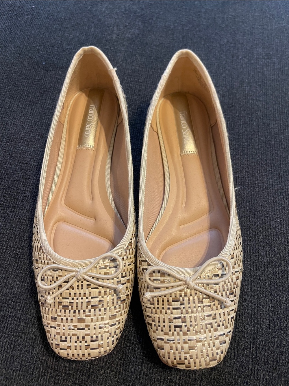 New Franco Sarto Abigail Ballet Flats, Natural